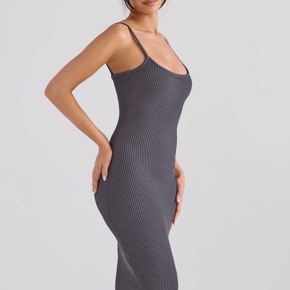 House of CB London Charcoal Knit Midi Dress - Picture 2 of 8